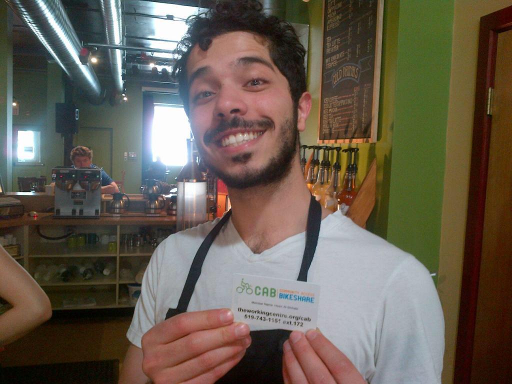 CABikeshare's tweet photo. Some new @CABikeshare members say TY and walk away. Others have friends text photos of them in joy. We love both. http://t.co/zUsKluGHkD