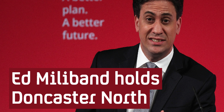 Channel4News's tweet photo. Ed Miliband wins in Doncaster North http://t.co/ir8nyxJCnB
http://t.co/ILa0Gi1bAl
#GE2015 #AltElection
