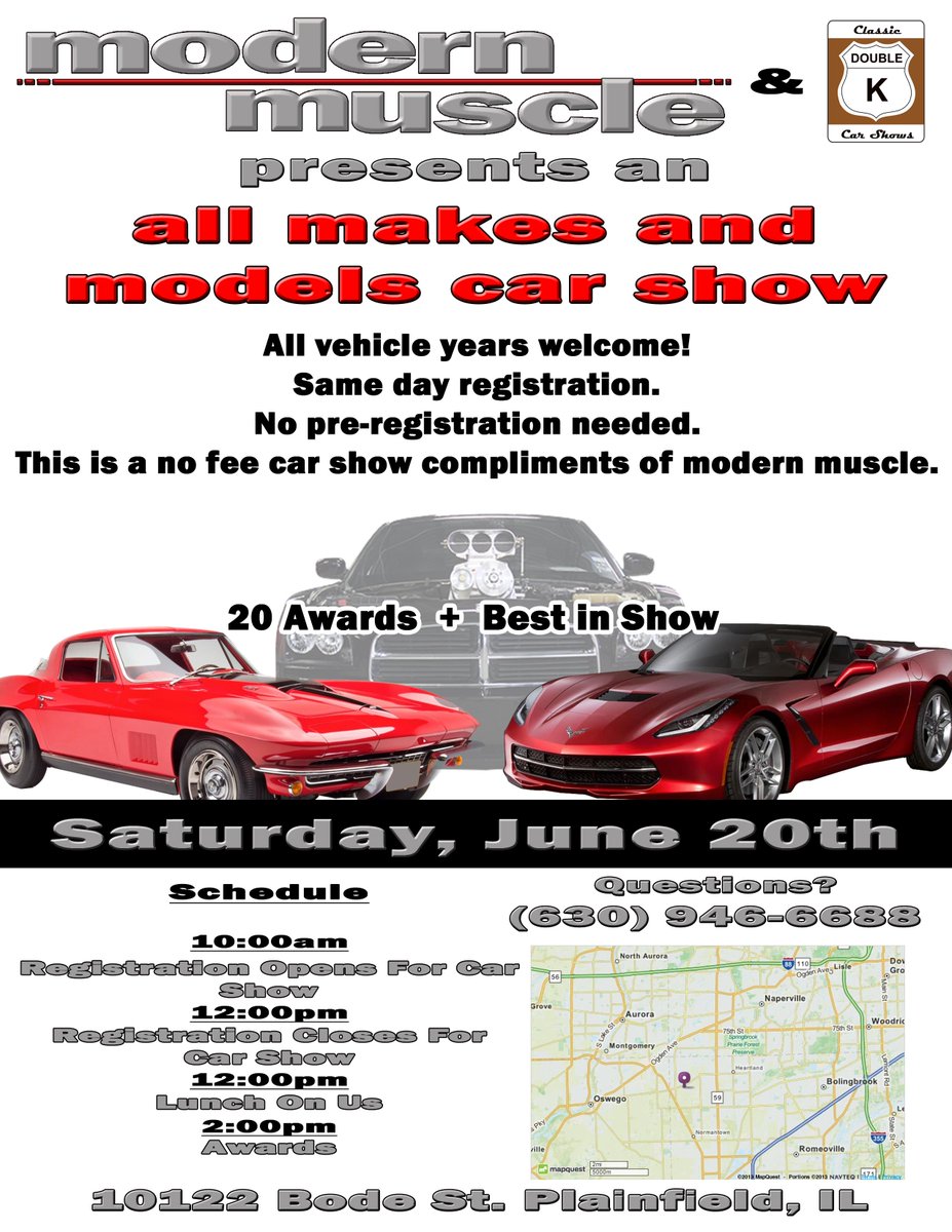 Our All Makes and Models Car Show is back June 20th.  Registration is free! modern-muscle.com/2015-all-makes… #allMakesAndModels