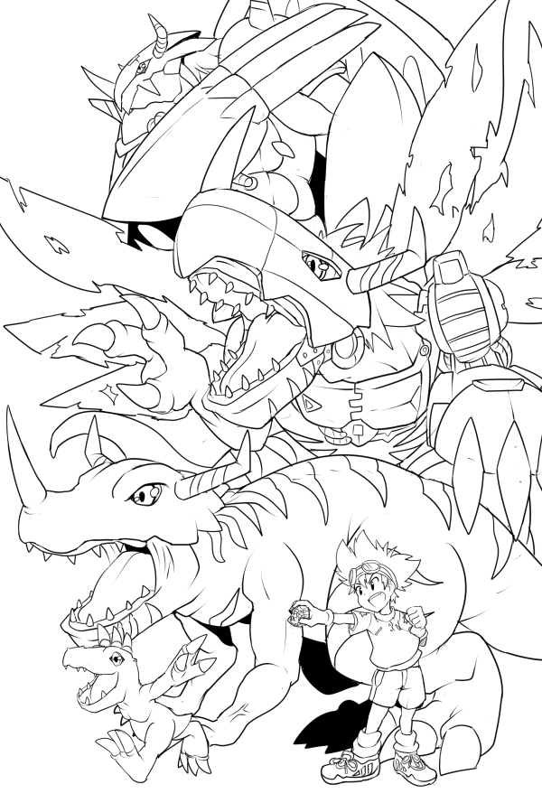 ずいぶん前に勢いだけで描いちゃって色塗る気がなくなっちゃったやつ 