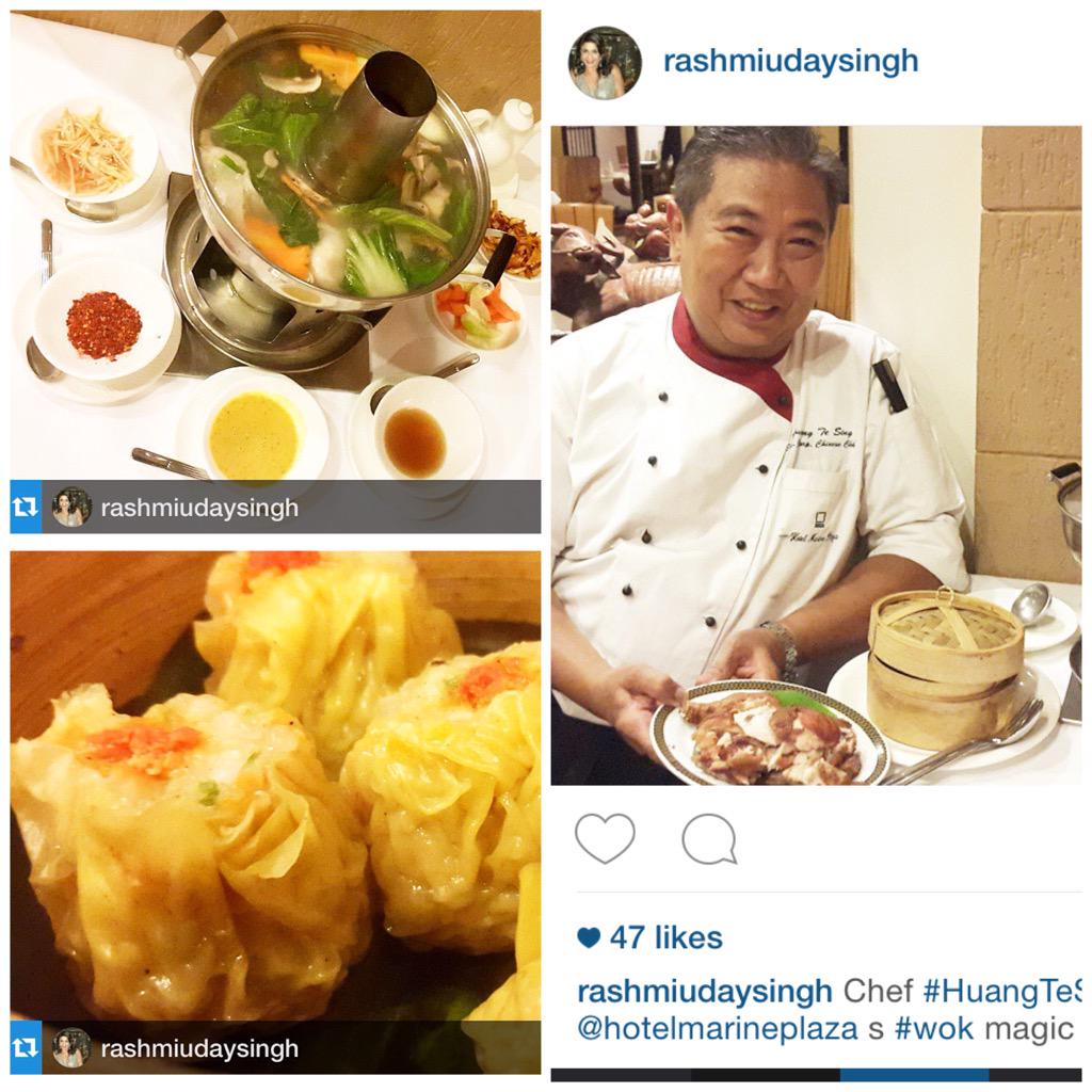 MarinePlaza's tweet image. It was a pleasure serving author and journalist, @RashmiUdaySingh at #TheOrientalBlossom last evening. #ChefMagic