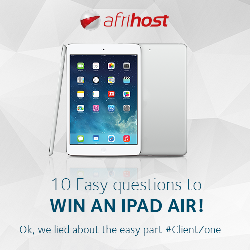 Afrihost's tweet photo. Happy Friday! There is an iPad to be won in our #ClientZone Quiz. Don't get bored this winter http://t.co/Fa7gMm16ks http://t.co/tGHebEqGuk
