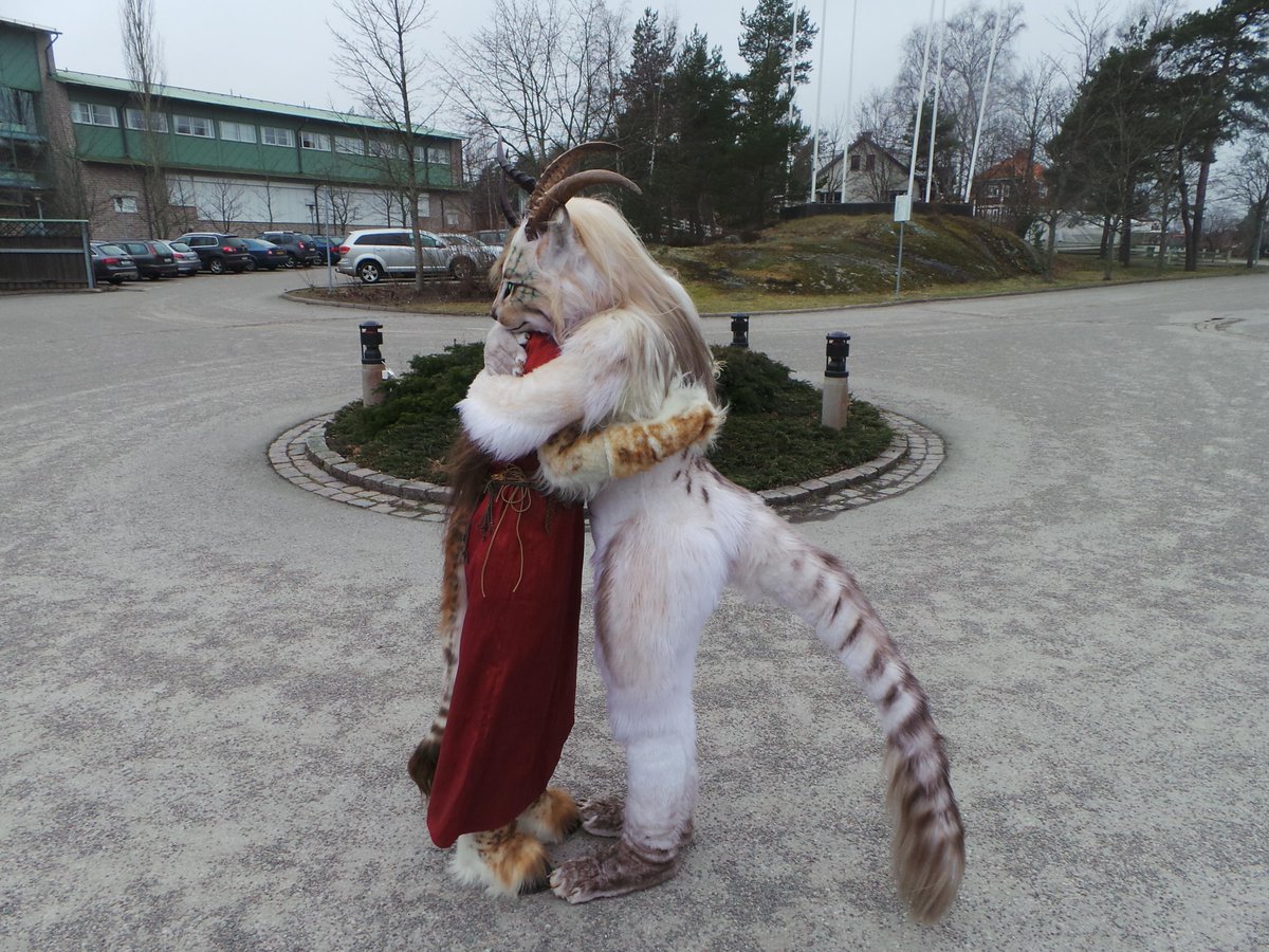 OmniSable's tweet photo. Even demons and ethereal being need hugs.

Taken at @NordicFuzzCon 2015

#fursuitFriday http://t.co/u8rRDboHqw