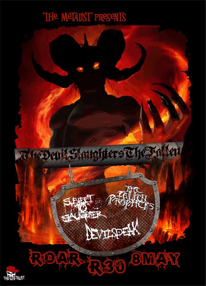 Join us tonight @ ROAR with <a href="/TFP_band/">The Fallen Prophets</a> and @SubjectToS for a 3 course meal of Death Metal courtesy of <a href="/MetalistZa/">The Metalist za</a> \m/