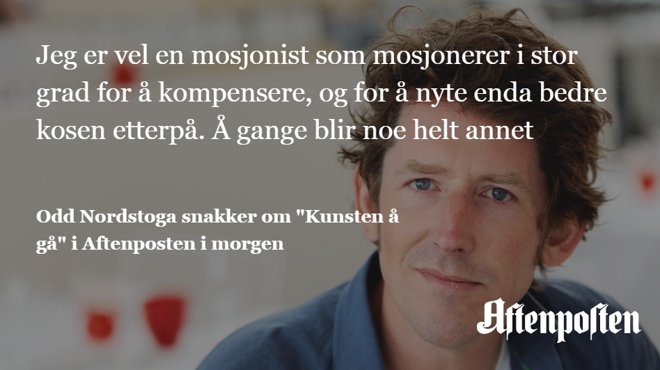 KNordvik's tweet photo. @nordstogaodd liker å gå, eller gange som han sier på sitt særegne Vinje-mål. Hva tenker han om Kunsten å gå? http://t.co/CV30PKXl2V
