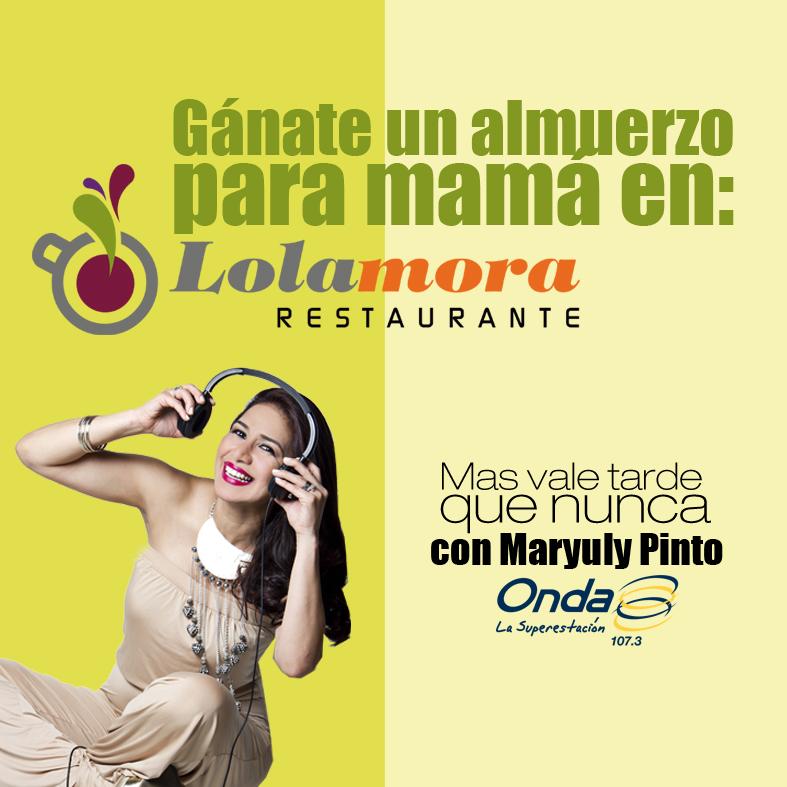 Maryulypinto's tweet photo. ¿Cuál es la comida favorita de tu mamá? @lolamorarest #MásValeTardeQueNunca ¡Participa! El sorteo, sábado 09 / 9pm http://t.co/WzVhhosfZ4