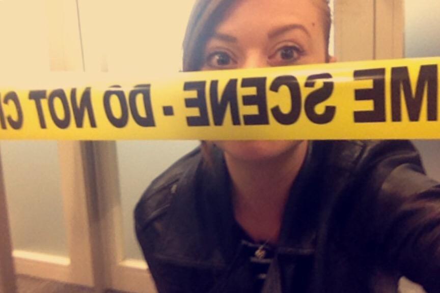 CSI_Media's tweet photo. .@lowrikate_ gets ready to investigate this afternoon's media posters. 🔍 #CSIMedia http://t.co/6JC5b1XVZm