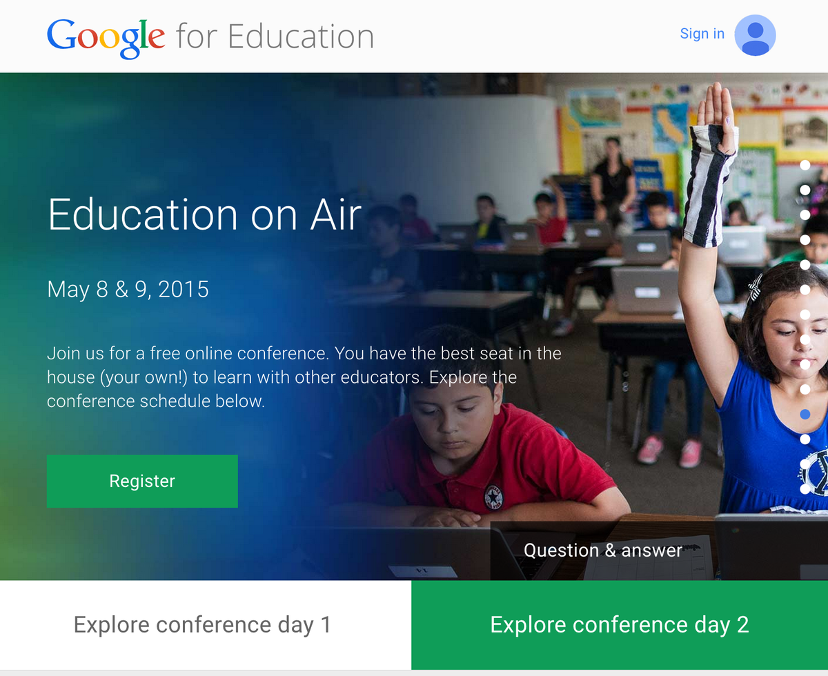 DrawpEdu's tweet photo. Google's Free Online Conference: Education on Air, May 8-9 http://t.co/dqxDaqmuCN #GoogleEduOnAir http://t.co/pt112RpgpI
