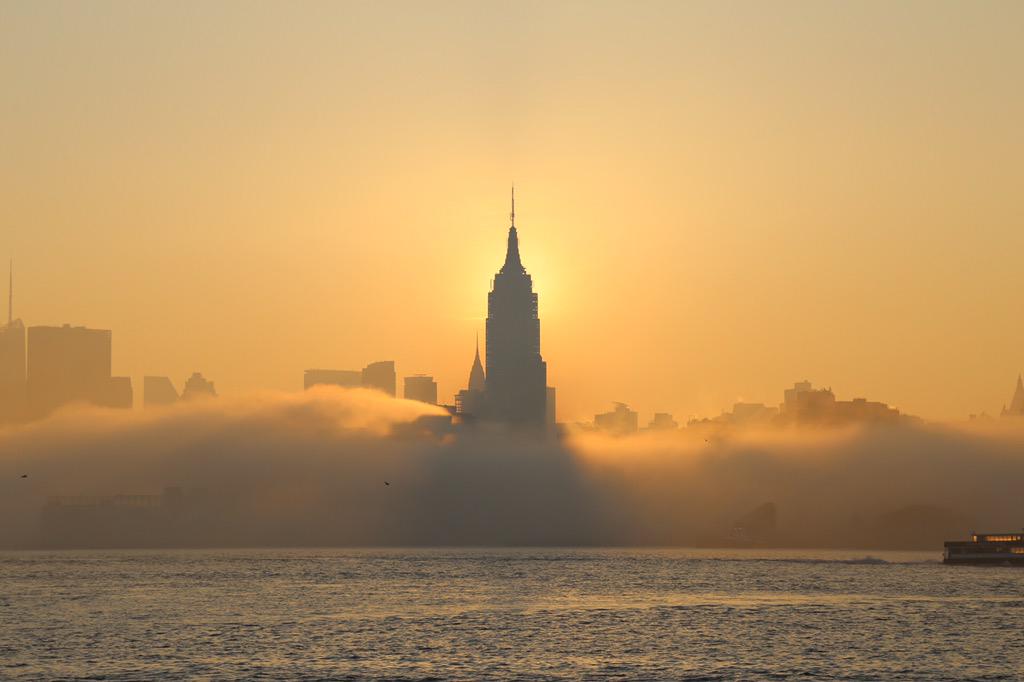 Incredible! RT @NYCDailyPics: early fog over Empire State Building #newyork #NYC by <a href="/gerard1024/">gerard</a>