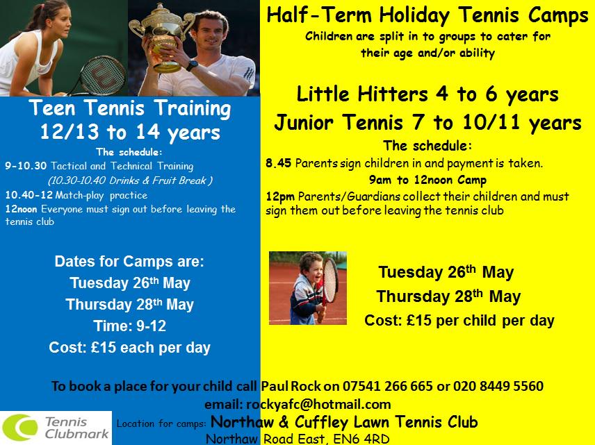rocky1afc's tweet photo. Half-term camps at @Cuffleytennis club #EN6 @cuffleyonline http://t.co/ewim9gy3vK
