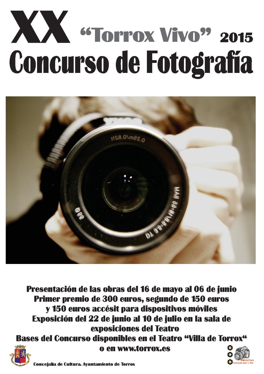 CulturaTorrox's tweet photo. Ya están disponibles en torrox.es las bases de los concursos de fotografía y pintura de este año. http://t.co/E56Rqy1Fiu