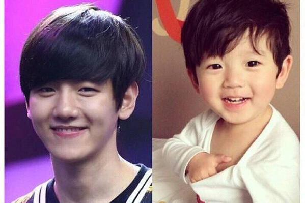 BUBBLETEAHOLIC's tweet photo. [Trans] คุณแม่ของน้องแจสเปอร์อัพfacebook บอกว่าเพราะมีหลายๆคน # รูปเปรียบเทียบน้องกับแพคฮยอน เธอเลย��ริ่มรู้จักแพคฮยอน http://t.co/YpfmhmruqS