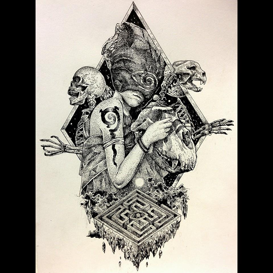 Karya kak Yudhistira Irja Wiguna #PENAHITAM Ink on paper.