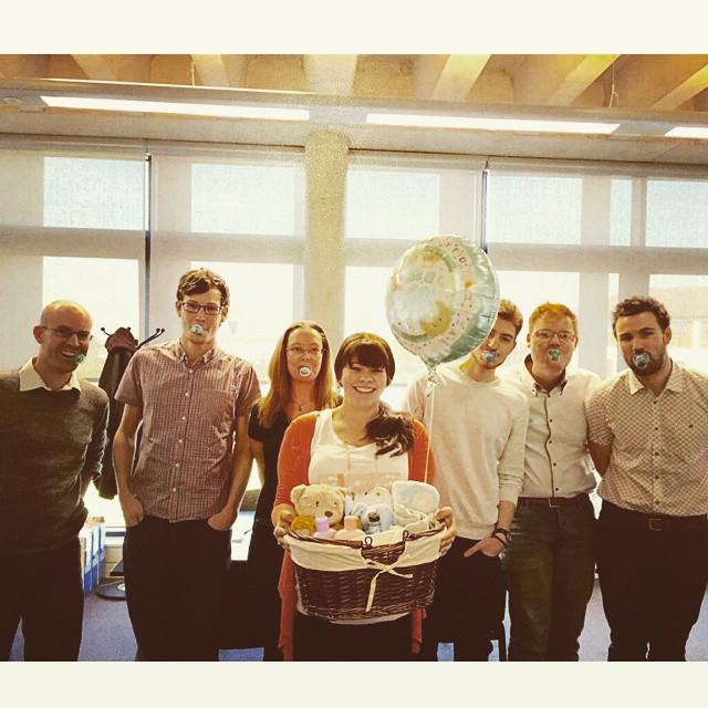 SpiralMediaLtd's tweet photo. We're wishing all the best to @ClaireBear1286 who is leaving us today to bring a new little fella into the world! http://t.co/tj0LoEwqVb