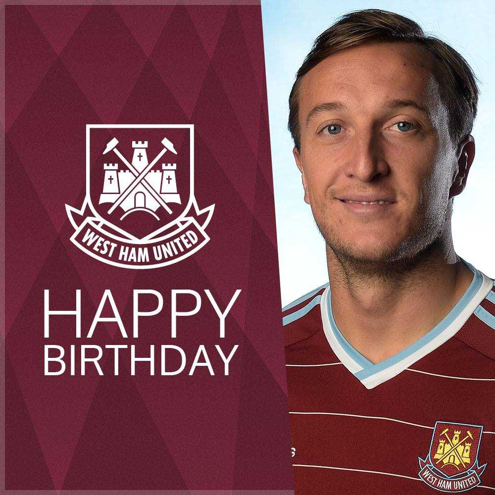 HAPPY BIRTHDAY Mark Noble celebrates his 28th birthday today!  