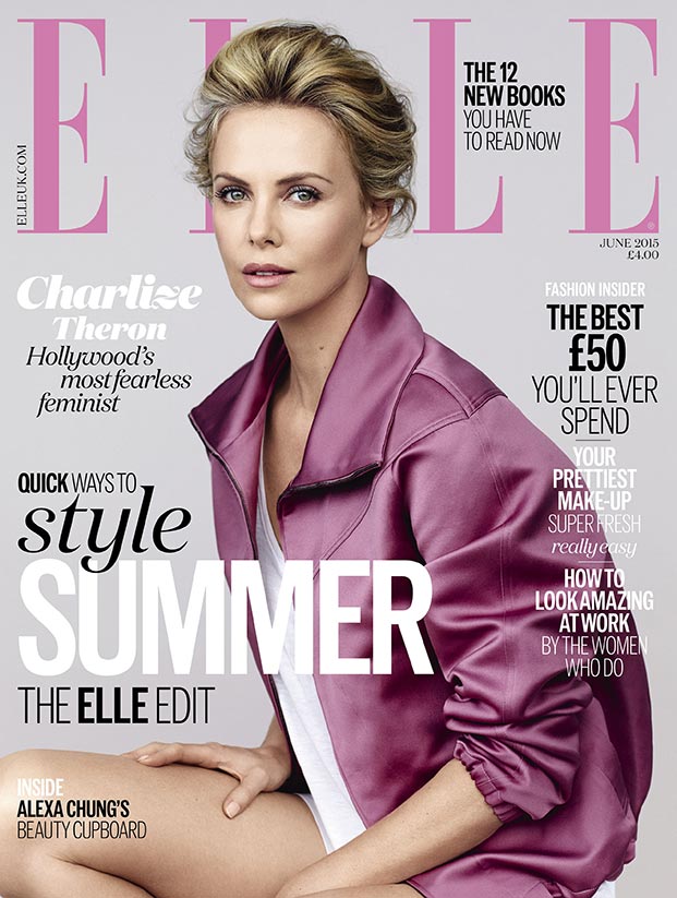Cover star Charlize Theron looks powerful in pink in this @BottegaVeneta pre-fall jacket on.elleuk.com/1KlYVYt