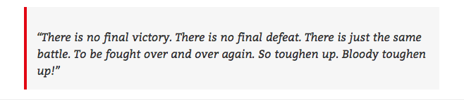 TerriPaddock's tweet photo. I know I've become a Benn bore but since 2am I have been totally unable to get these words of his out of my mind http://t.co/Jt6UfwILxL