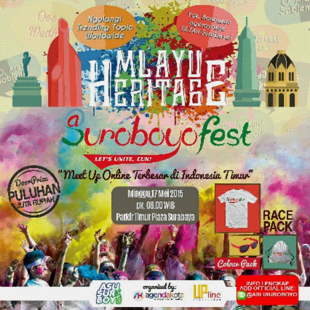 AyuPasah's tweet photo. Ayo rek melok mlayu heritage (run color) #suroboyofest cc: @suroboyocnm @SHERADIOFM http://t.co/9oTjaBedi6