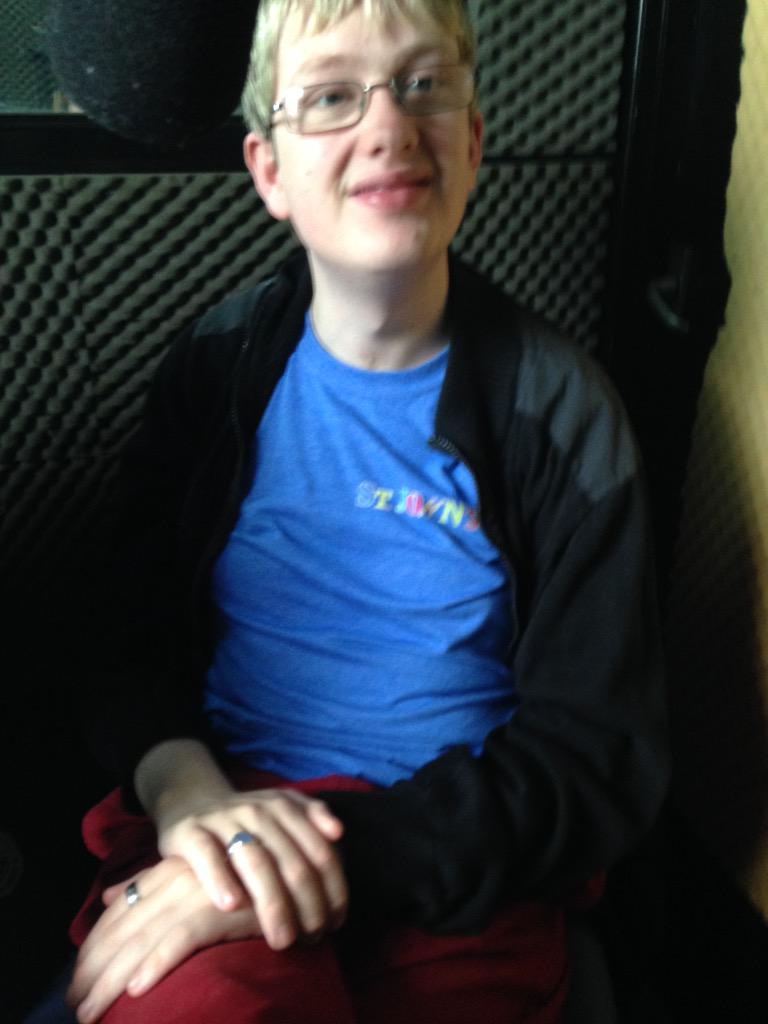 stjohnsradio's tweet photo. Jack fashioning his St.johns T shirt!! http://t.co/R5EfB9gmBD