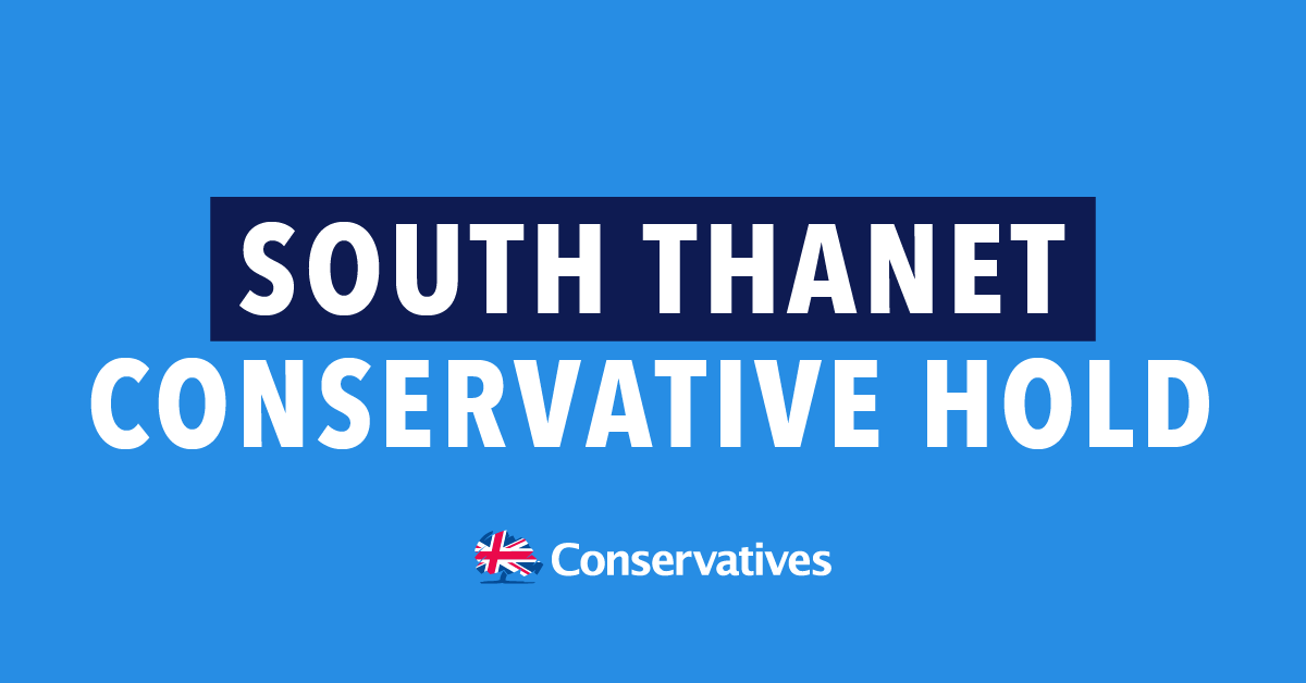 Massive congratulations to <a href="/cmackinlay/">Craig Mackinlay</a> - now the #Conservative MP for South Thanet. A huge effort and result. #GE2015