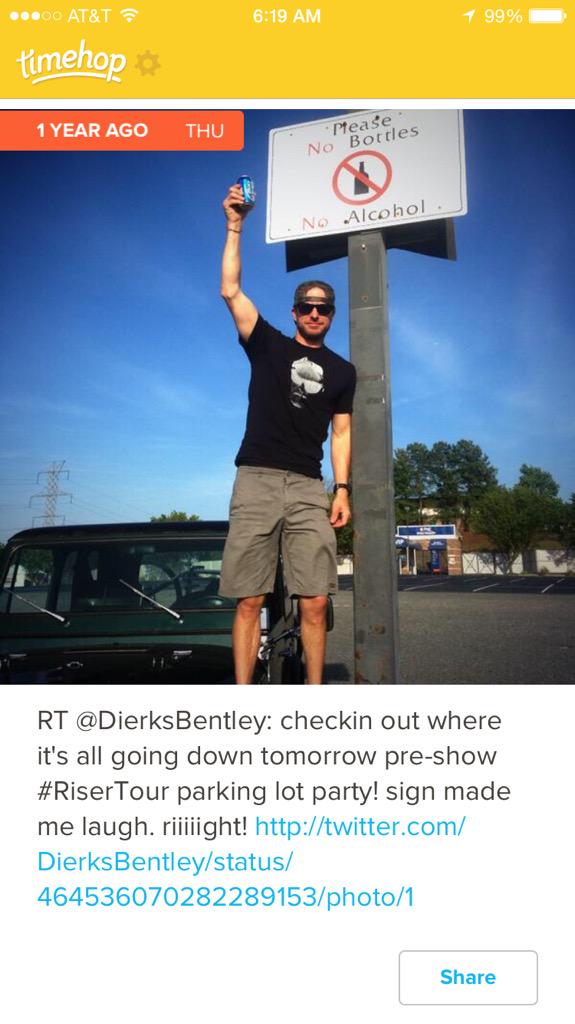 addytay1987's tweet photo. #FlashbackFriday @DierksBentley can't Believe it's been a yr since #risertour now it's #SoundsOfSummer π€πΆπΈ #nc http://t.co/3fVT1hf9F3