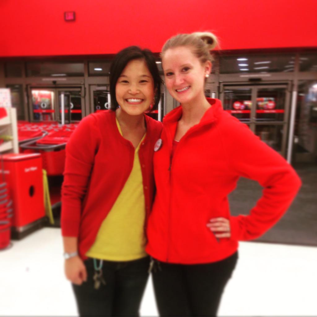 abby_nygaard's tweet photo. Survived my first inventory! 13 hours later- we're still standing, still smiling! #TargetTroopers @Andy_J_Fish http://t.co/cos8oklU13