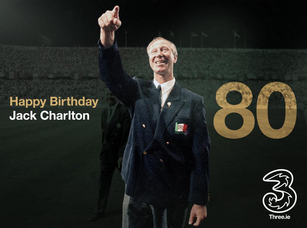 Jack Charlton gave us football memories we\ll cherish forever. Happy 80th birthday to the big fella! 