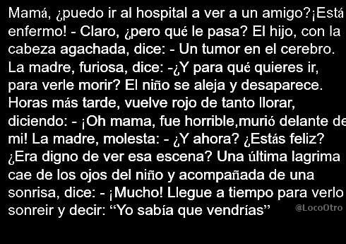 LocoOtro's tweet photo. Mamá, ¿Puedo ir al hospital a ver a un amigo? http://t.co/8VzwZrrCGS