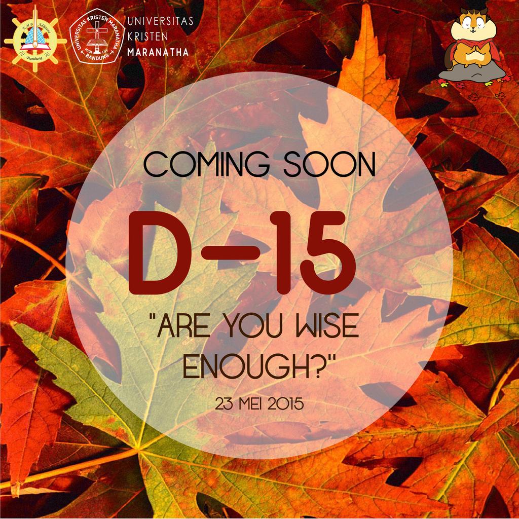 KMB_Adhitana's tweet photo. D-15
 "ARE YOU WISE ENOUGH?" http://t.co/F5NDMUJSoM