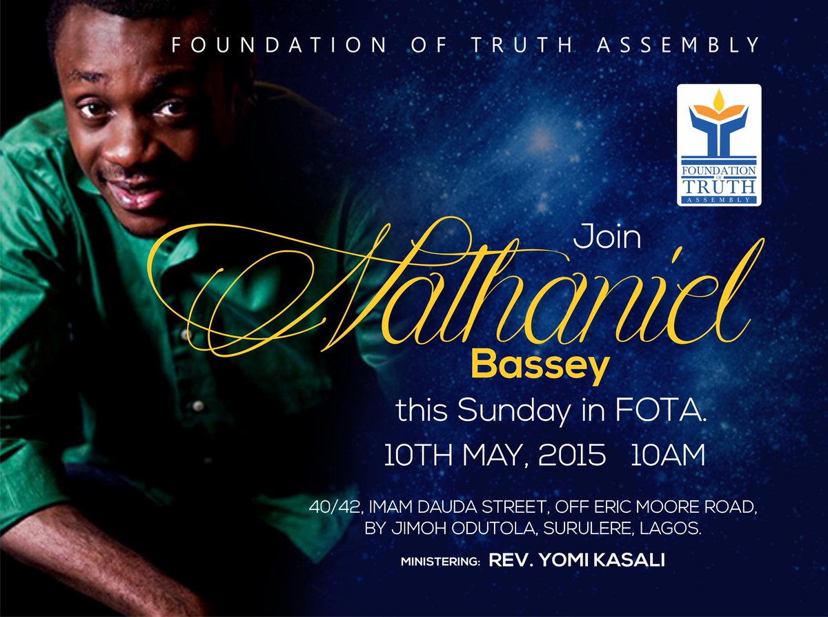 Join @nathanielblow at @fotachurch this Sunday 10th of May  @Charlenelkazay @Fiellom @22jobi @deejaygeeicon