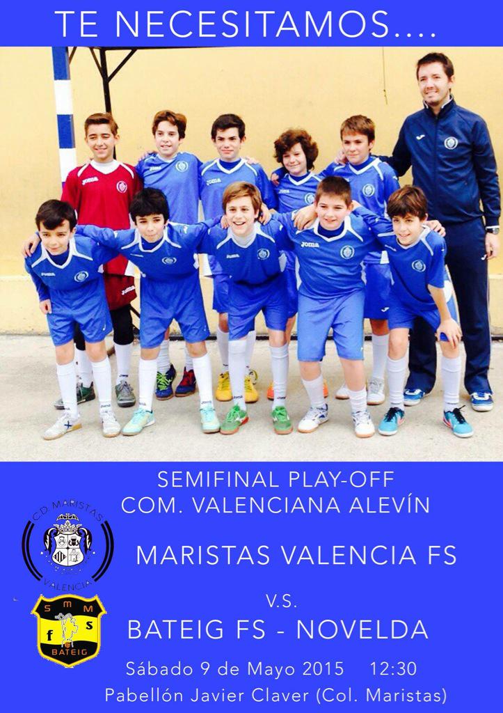 MaristasValFS's tweet photo. Mañana12:30, partido de vuelta de semifinal autonómica Alevín.Defendemos el 2-5 conseguido en Novelda. Os esperamos!! http://t.co/oak5lsLd7C