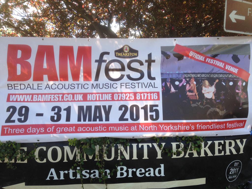 Is something happening in <a href="/OfficialBedale/">Bedale</a> in 3 weeks? <a href="/Bamfest1/">Bamfest</a> #music #dales #family #festivals
