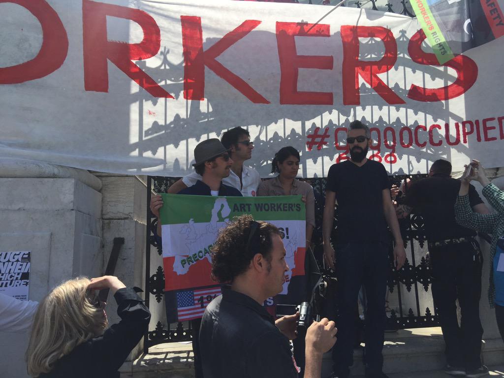 occupytheory's tweet photo. Announcement: gulf speaks after meeting with Guggenheim #guggoccupied http://t.co/gltBTxZRlY
