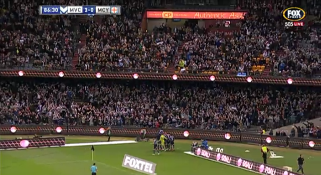 gomvfc's tweet photo. GOAL! @10Archie, you great man! Enjoy it, #MVFC fans! #MelbDerby 3-0 #ALeagueFinals http://t.co/m40NUqM8de