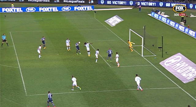 gomvfc's tweet photo. GOAL! @10Archie, you great man! Enjoy it, #MVFC fans! #MelbDerby 3-0 #ALeagueFinals http://t.co/m40NUqM8de
