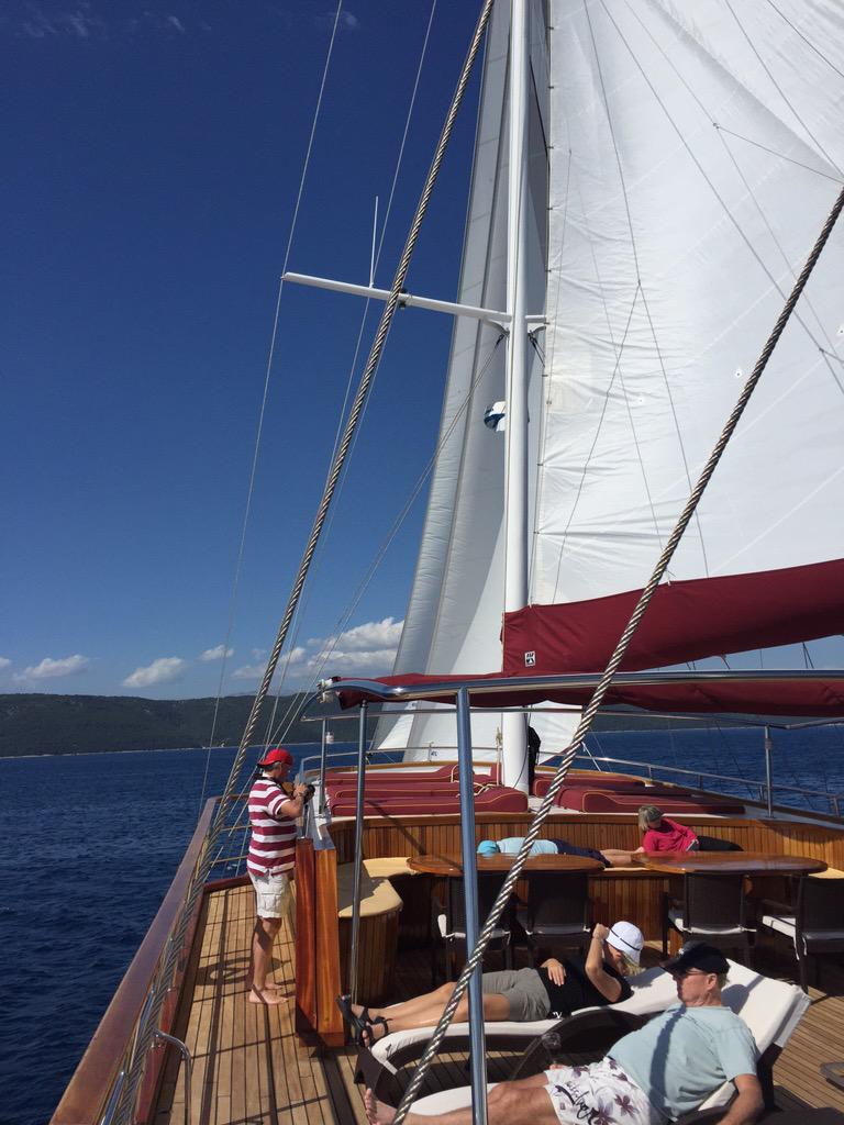 SkrooTurner's tweet photo. Boating-bike riding in Croatia great. Ship is Vjeko. Takes 16+. Luxurious. Not expensive. http://t.co/sbP22Whrmc. http://t.co/QtBQm0JoAE