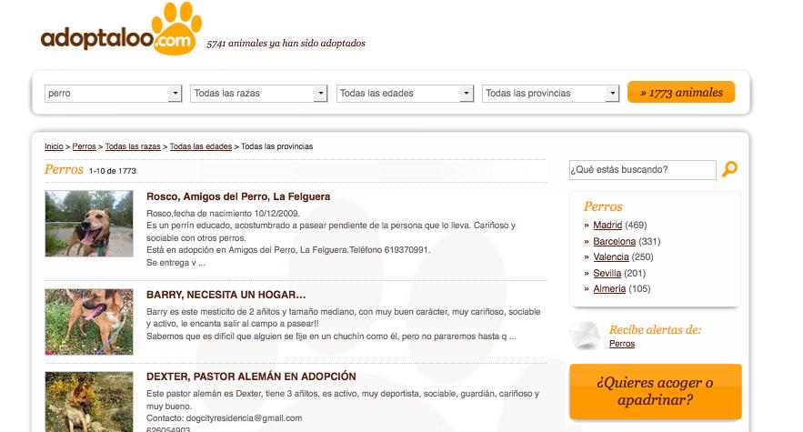 En nuestra APP (IOs y Android) hay casi 10.000 animales en adopción. Descárgala en: ow.ly/MGMkf RT please!