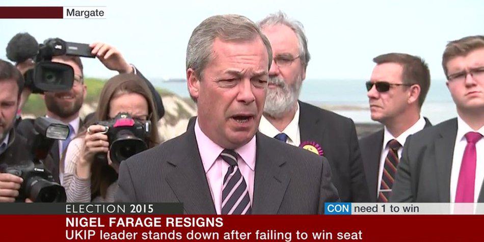 Three party leaders Ed Miliband, Nick Clegg & Nigel Farage all resign within an hour bbc.co.uk/electionlive #GE2015