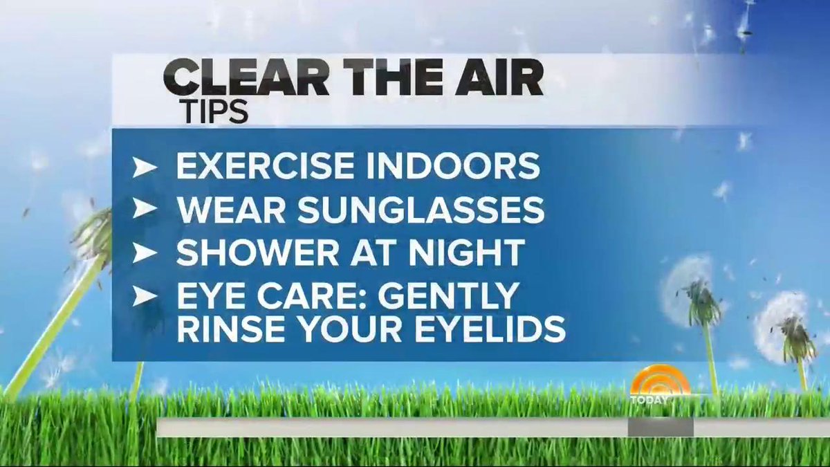 TODAYshow's tweet photo. Tips for dealing with the #PollenTsunami: http://t.co/ynRx7zy7Cu