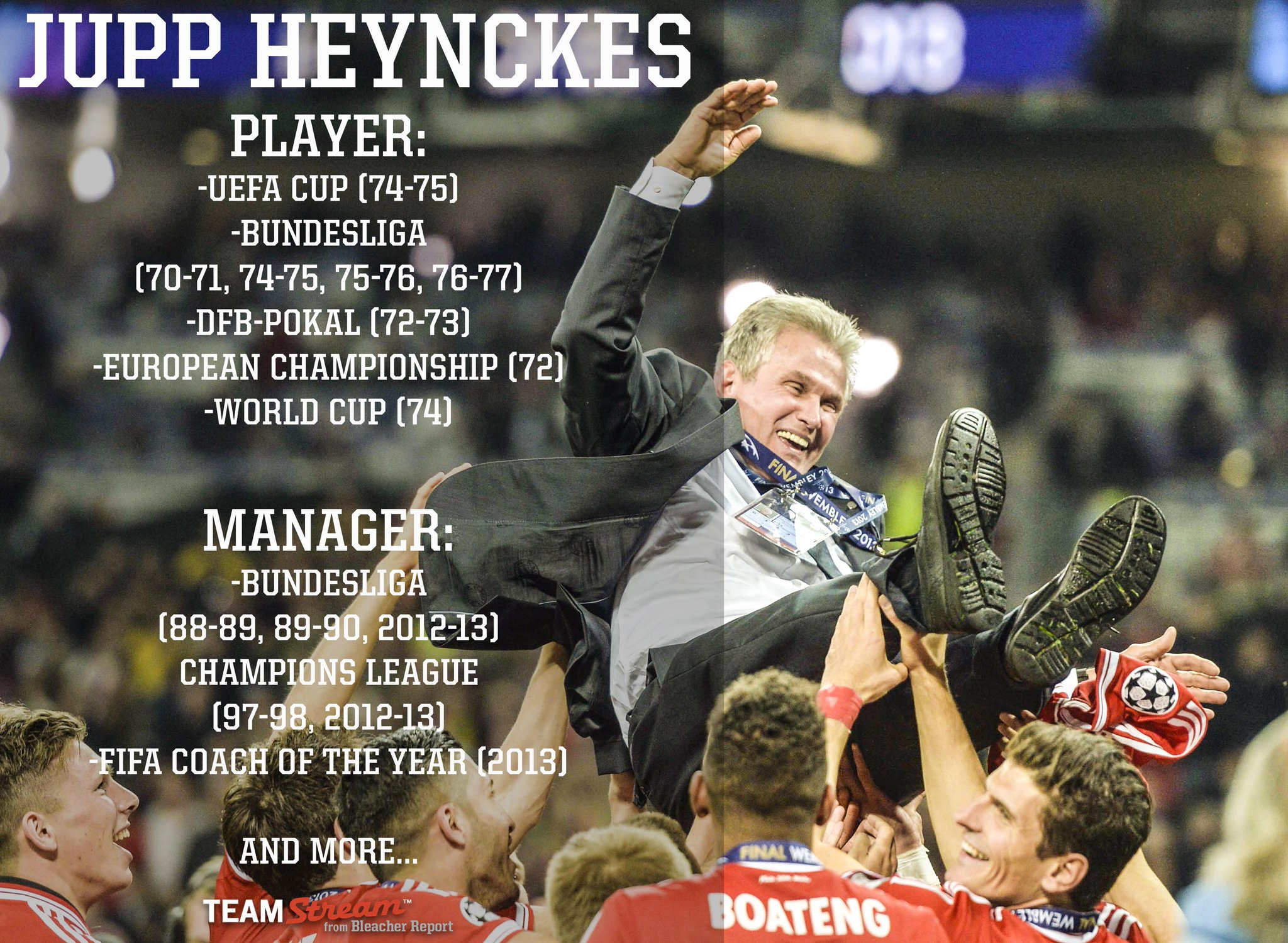 Happy 70th birthday to German playing and coaching legend, Jupp Heynckes! 