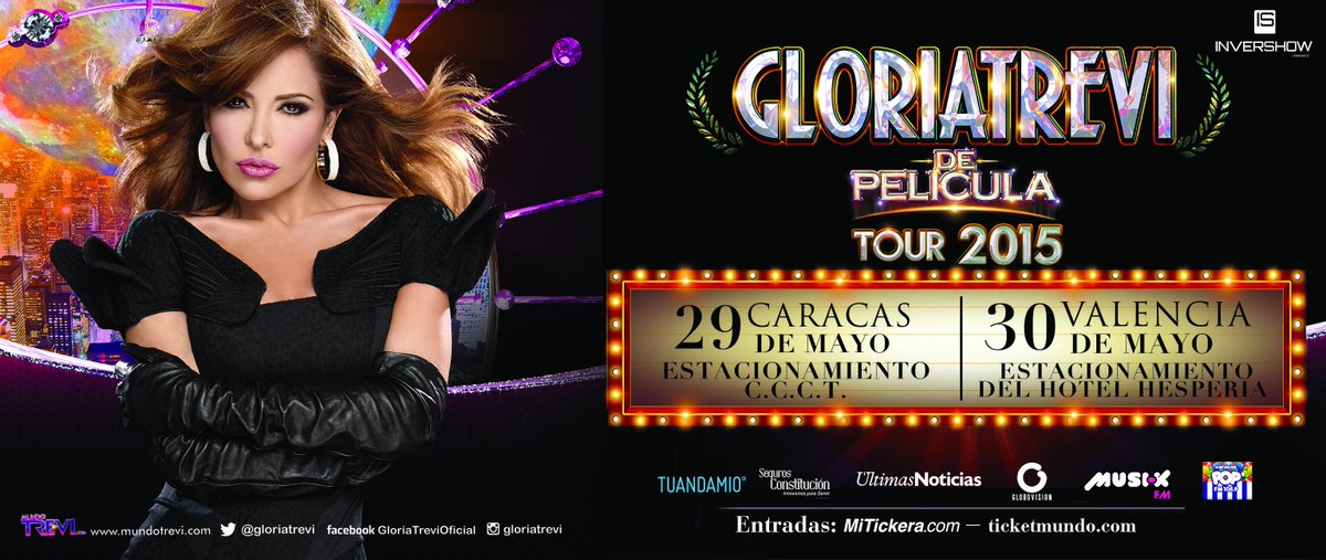 invershow's tweet image. ¡No te puedes perder el concierto de Gloria Trevi!
 Invitan: @UNoticias @POPRadioFM y @redmusikfm