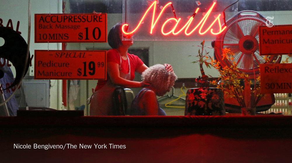 nytimesphoto's tweet photo. The Price of Nice Nails: http://t.co/kvtYeQgpSC http://t.co/Scxx0T2FWv