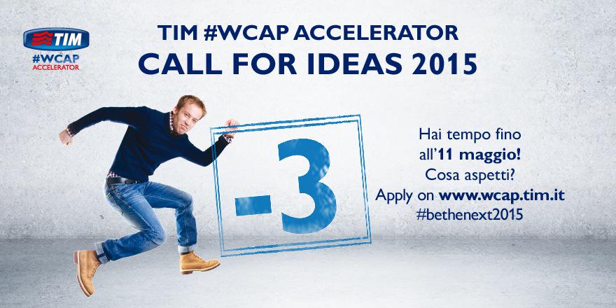 OrangeFiber's tweet photo. - 3 giorni alla chiusura della #Call4Ideas TIM #Wcap. APPLY NOW and #betheNext2015! http://t.co/Uw9MrCRGyf