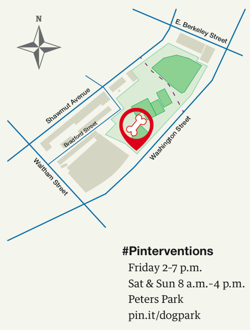 Pinterest's tweet photo. Join us today at Peters Park in #Boston's #SouthEnd 2-7 p.m. for our #Pinterventions pop-up: http://t.co/uipoGm3DuS. http://t.co/FCbx4rJZRv