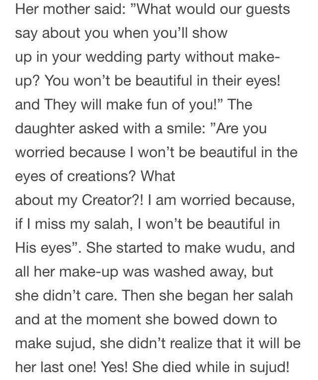 muslimdaily_'s tweet photo. Death in sujood on her wedding night. ‼️‼️‼️MUST READ‼️‼️‼️ http://t.co/scEbxZ5XAC