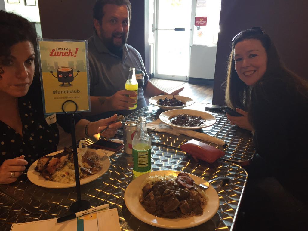 letsdolunchapp's tweet photo. Pineapple soda, beef patties, and jerk chicken at today's #lunchclub  @SpiceAfroCaribb in Alpharetta. Yummmmm http://t.co/iePEufCflu