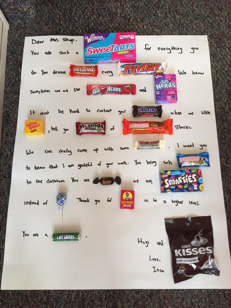 FESsharp2's tweet image. What a great ending to teacher appreciation week!!  How cute is this?!
