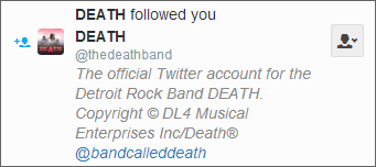 mikey_c's tweet image. @bandcalleddeath well my day was just made #KeepOnKnocking