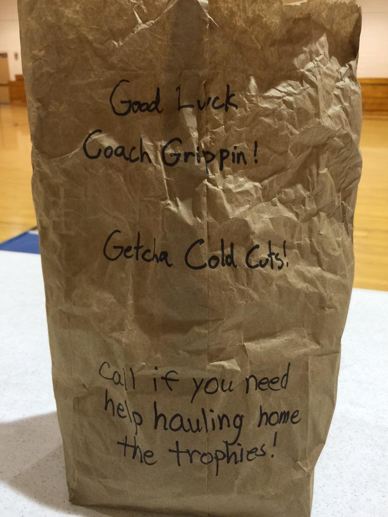 RealCoachGripp's tweet photo. Wise words to live by! #getchaColdCuts @SpicerHunter @HattieSpicer http://t.co/nEEtkGCaSo