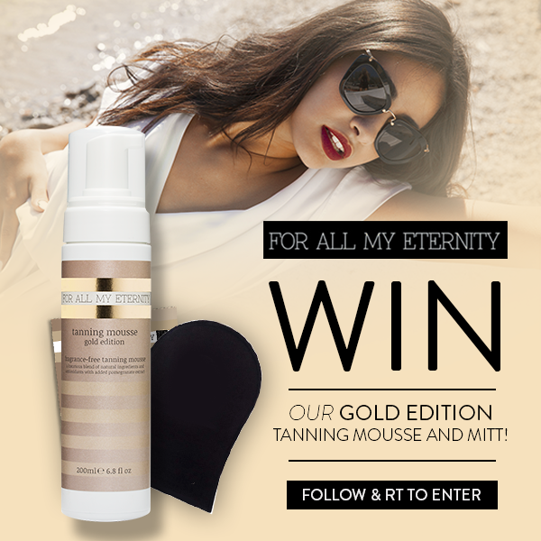 4AllMyEternity's tweet photo. #WIN Our Gold Edition Tanning Mousse &amp; Mitt! Simply #follow us and #rt this to enter! #competition #giveaway http://t.co/N58T0rE0Kr